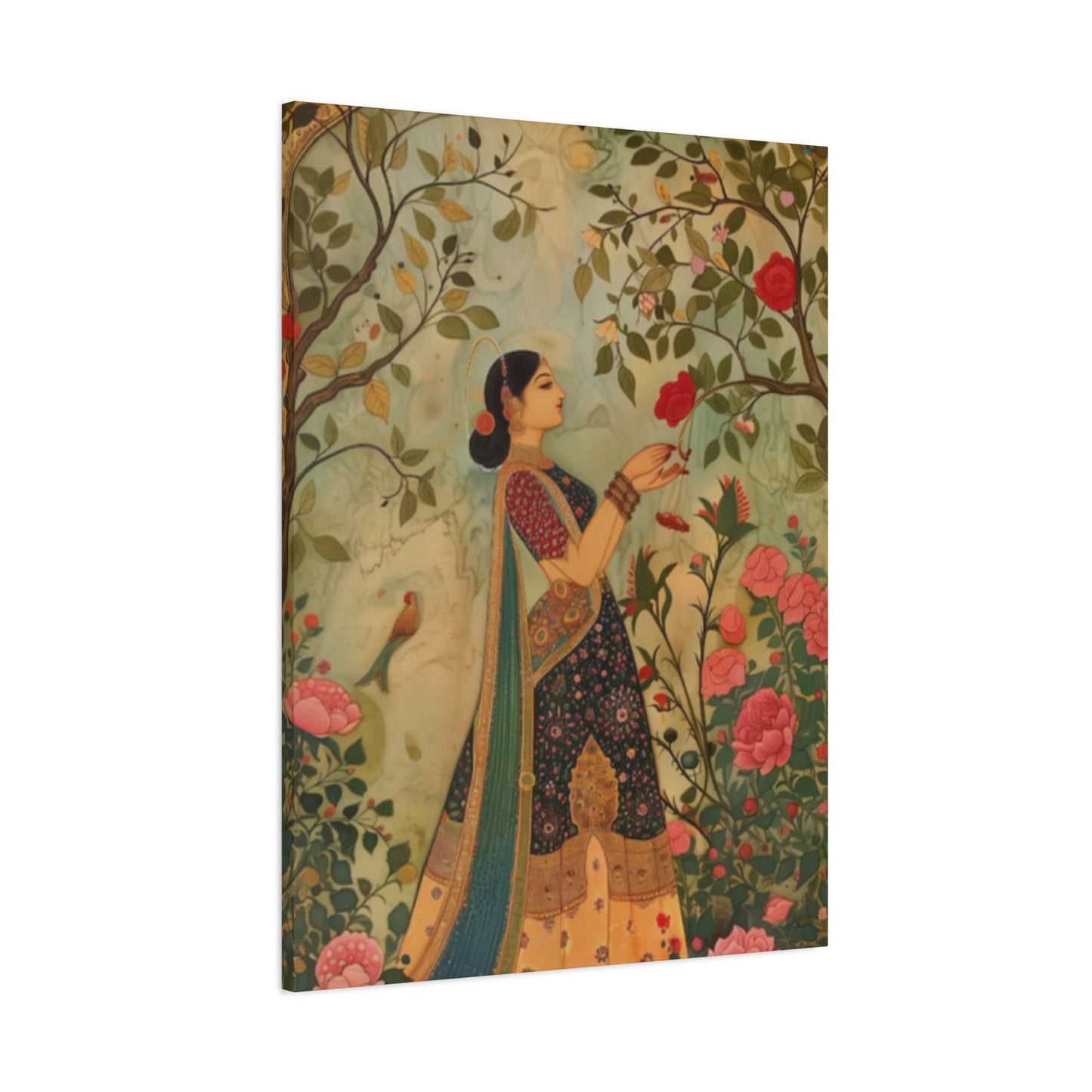 Beautiful Indian Women In Garden Wall Art & Canvas Prints