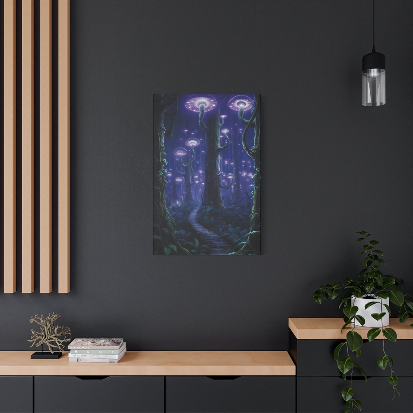 Glowing Mushroom Forest Wall Art & Canvas Prints