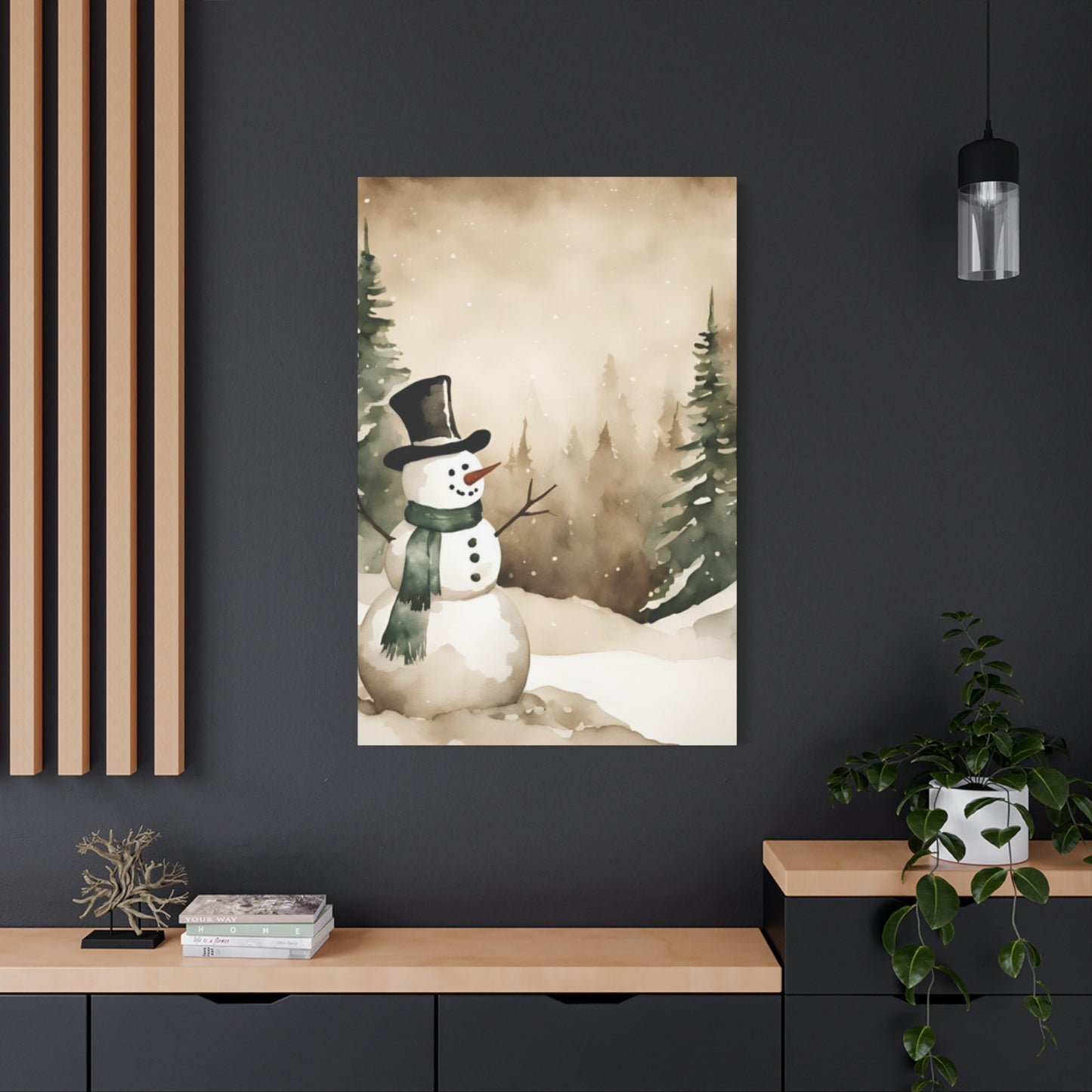 Happy Snowman Wall Art & Canvas Prints