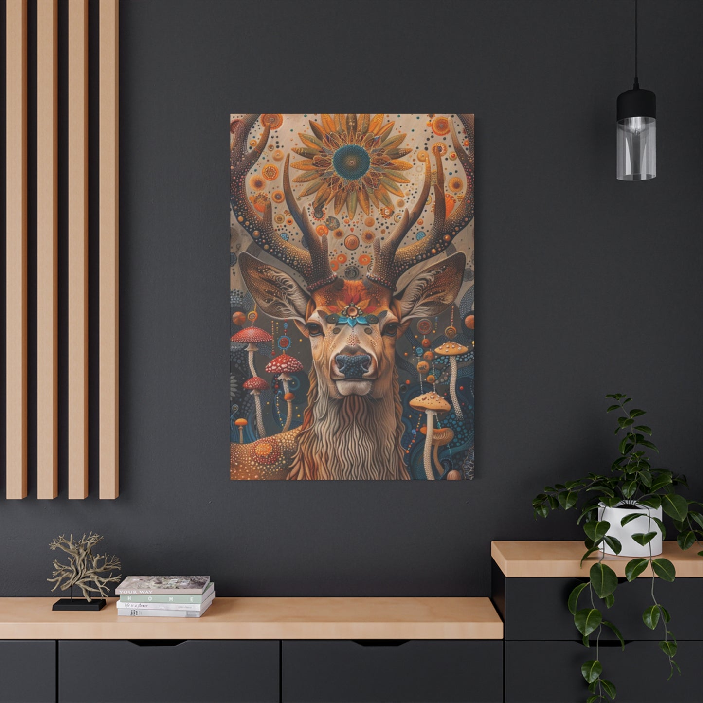 Deer & Mushroom Wall Art & Canvas Prints