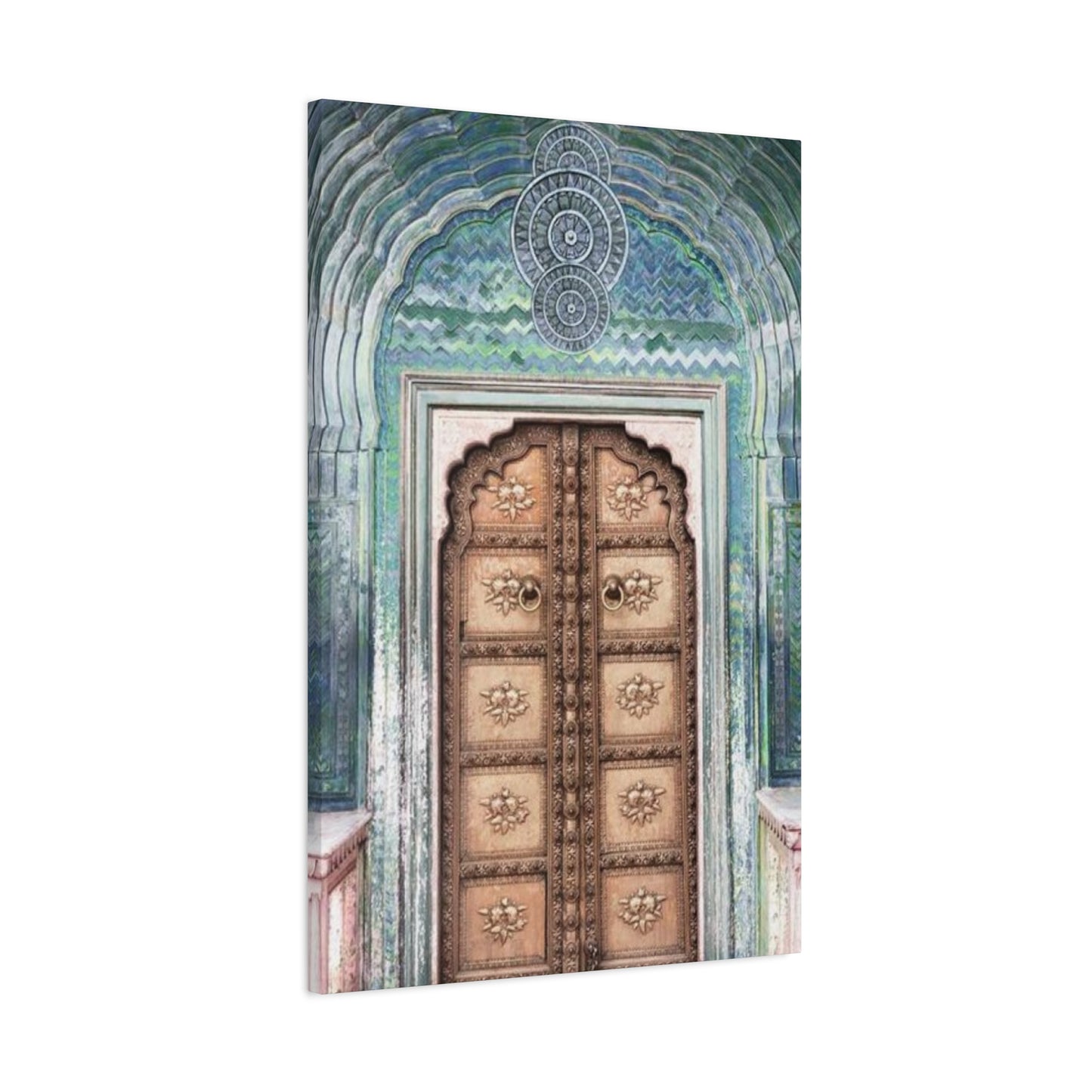 Door With Blue Accents Architecture Moroccan Wall Art & Canvas Prints