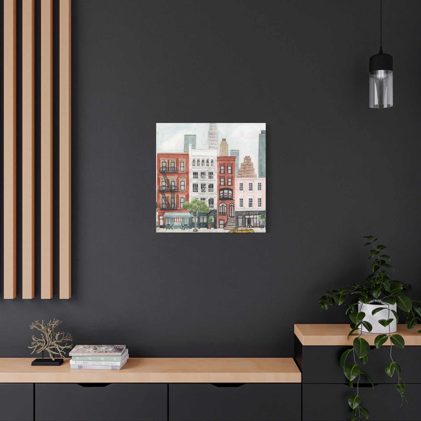 New York Buildings Drawing NYC Skylines Wall Art & Canvas Prints