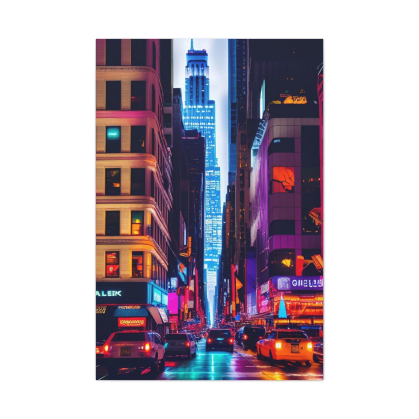 Night Life Of NYC Streets NYC Skyline Wall Art & Canvas Prints