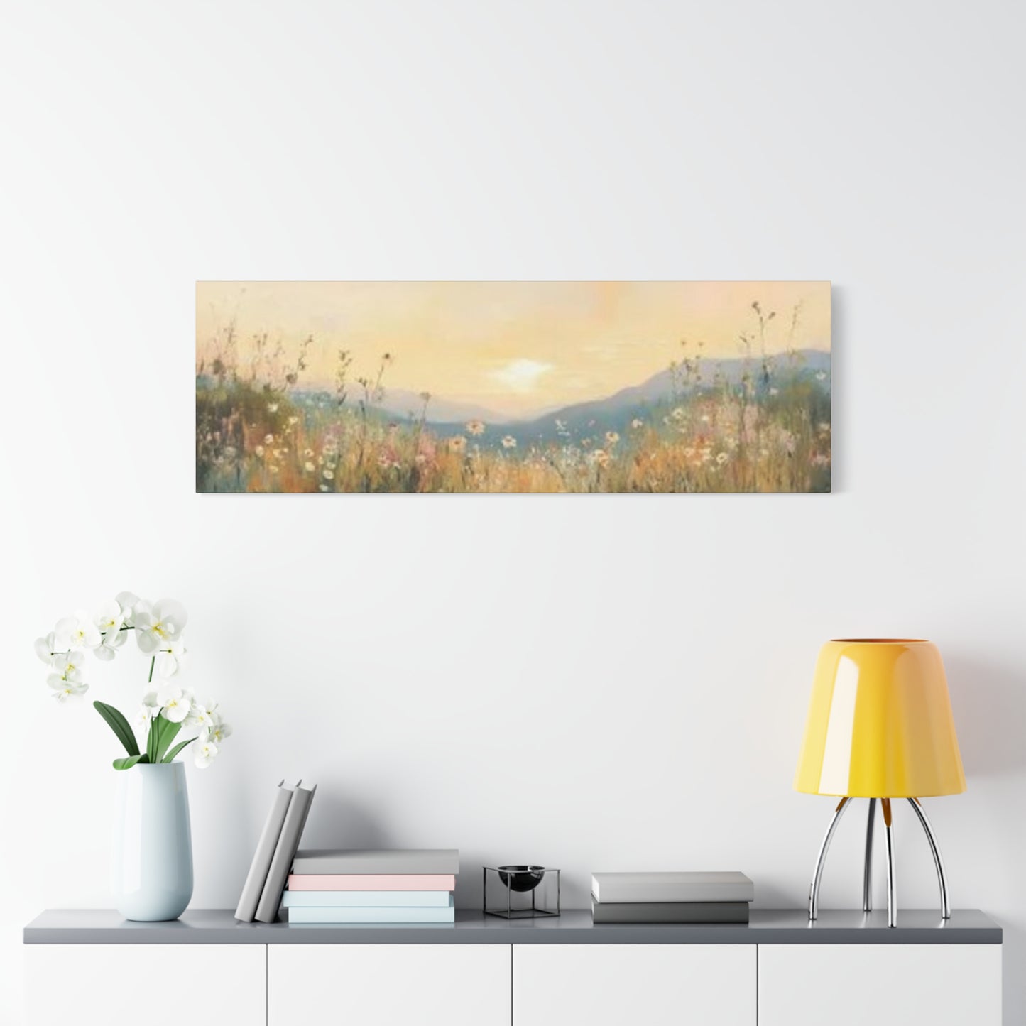 Sunset In Mountain Panoramas Wall Art & Canvas Prints