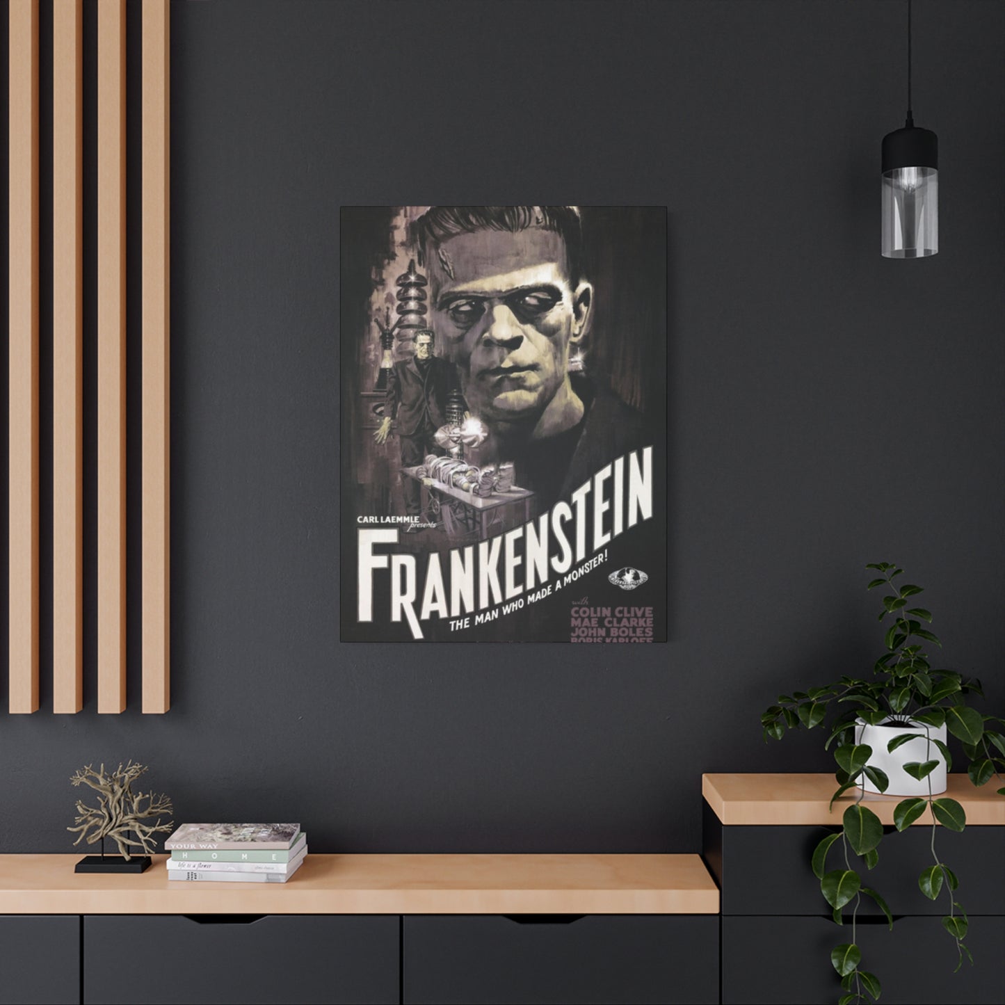 Frankenstein Horror Movie Poster Wall Art & Canvas Prints