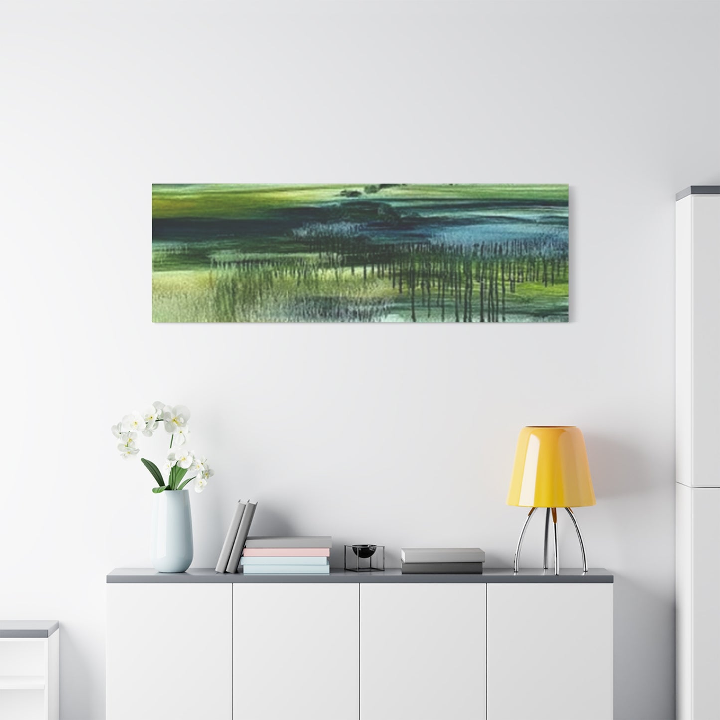 Pond In Grassland Panoramas Wall Art & Canvas Prints