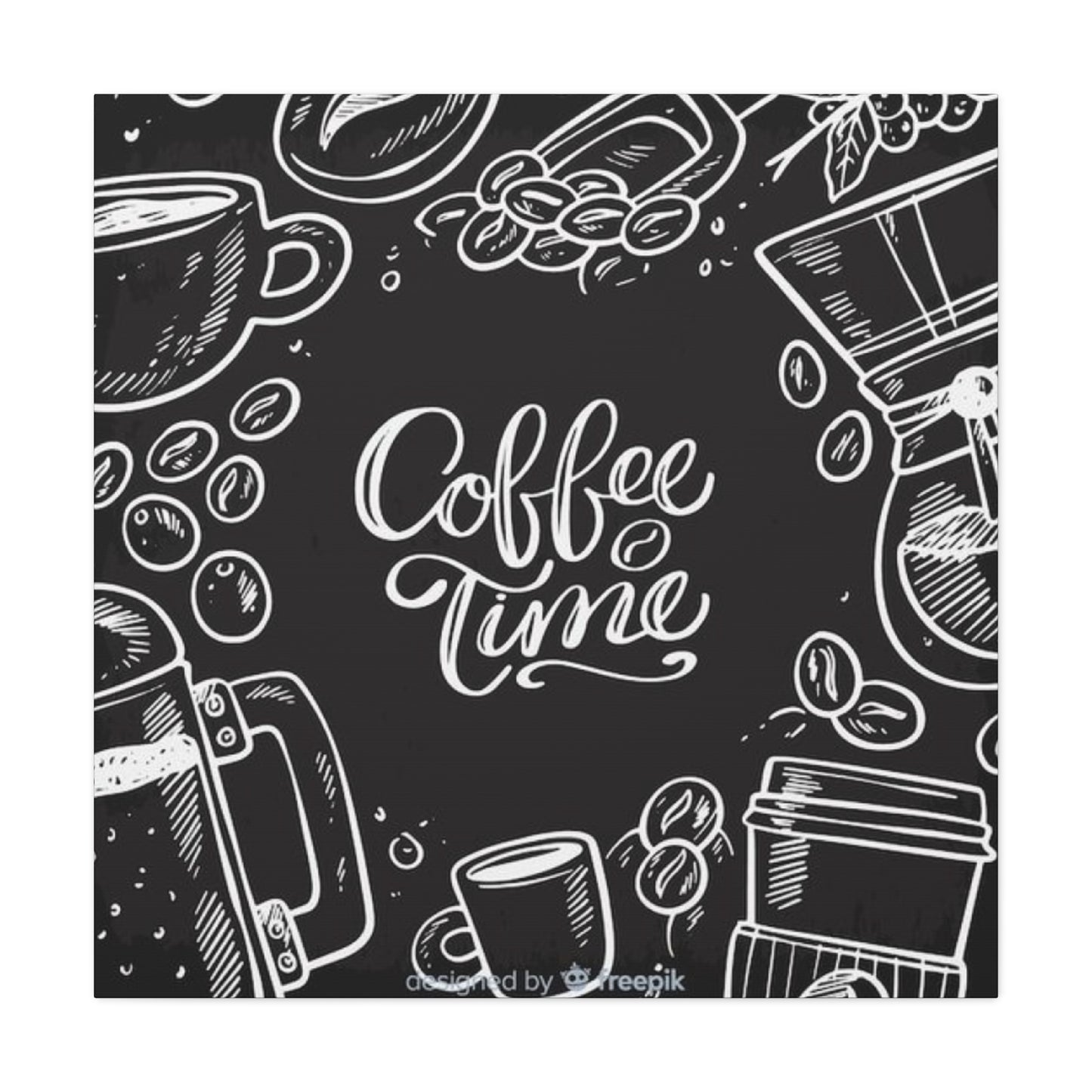 Coffee Time Chalkboard Wall Art & Canvas Prints