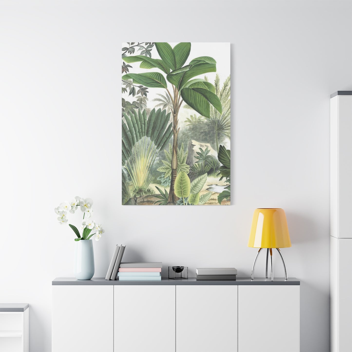 Palm Tree Green Leaves In Forest Wall Art & Canvas Prints