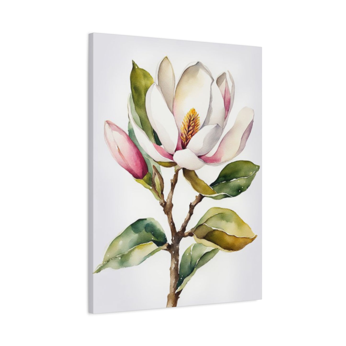 Magnolia Flower StemPainting Wall Art & Canvas Prints