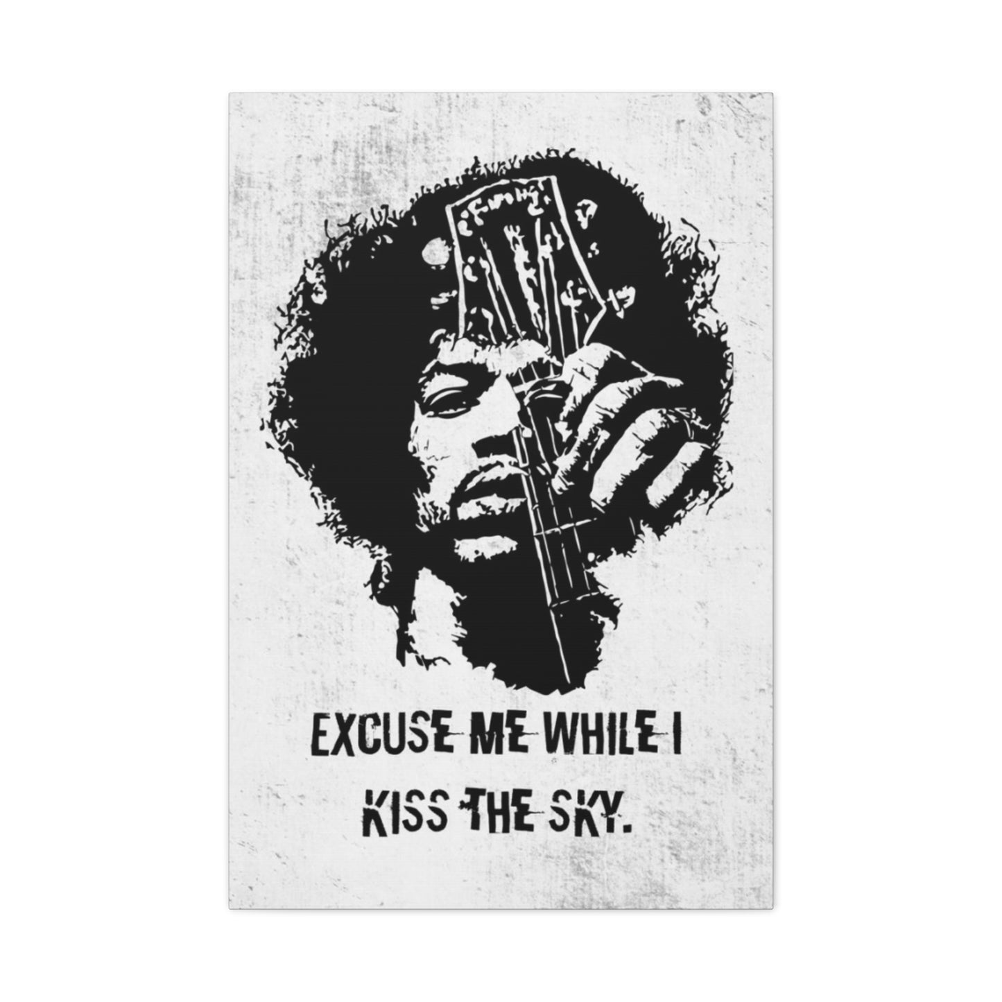 Monochrome Jimi Hendrix Poster Wall Art & Canvas Prints