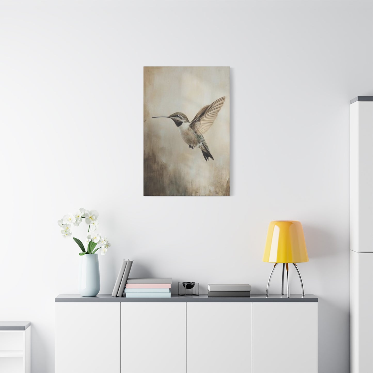 Flying Humming Bird Painting Wall Art & Canvas Prints