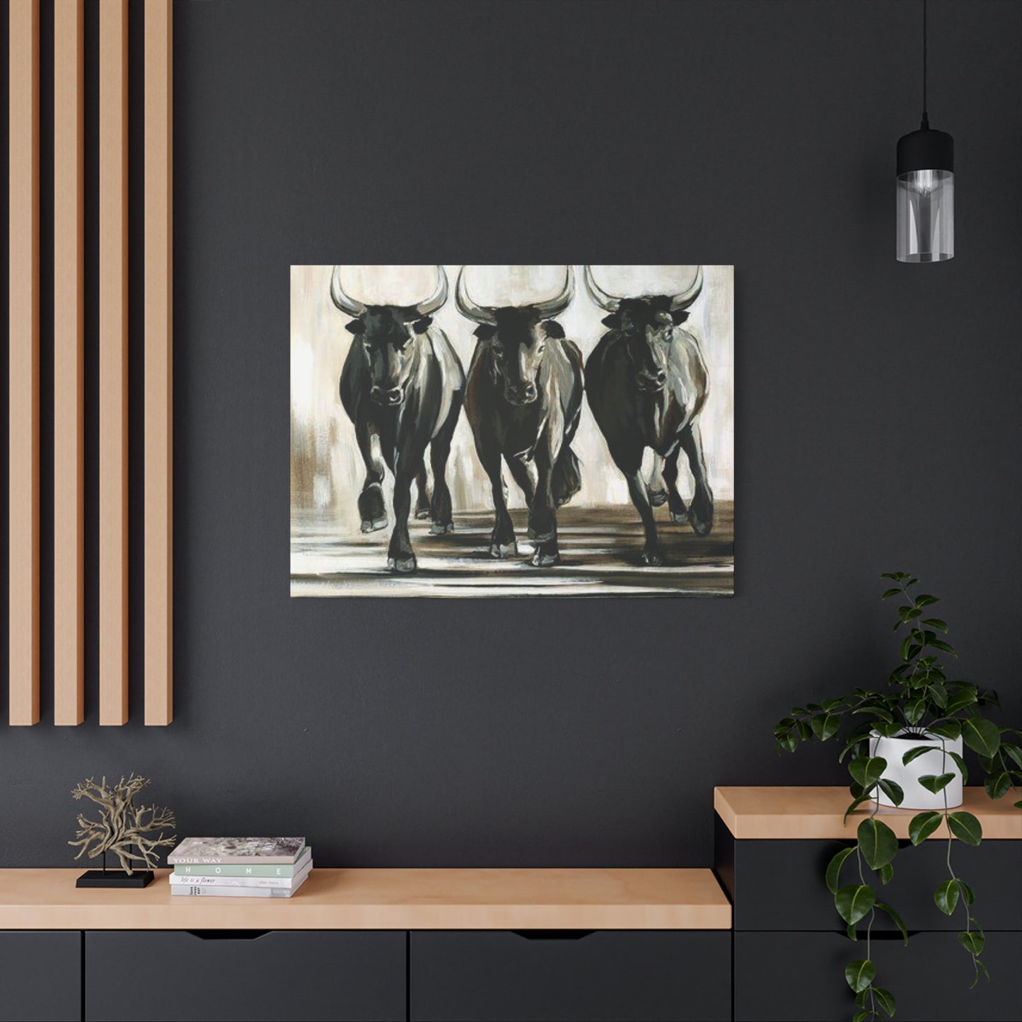 Three Bull Man Cave Decor Wall Art & Canvas Prints