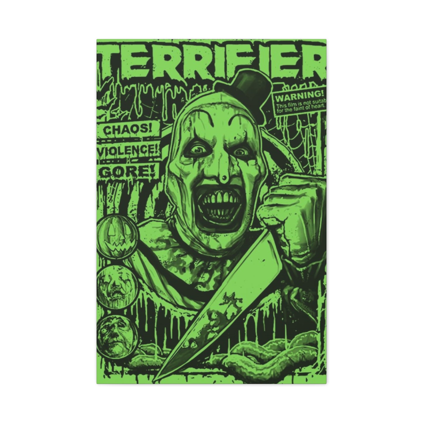 Terrifier Horror Movie Poster Wall Art & Canvas Prints