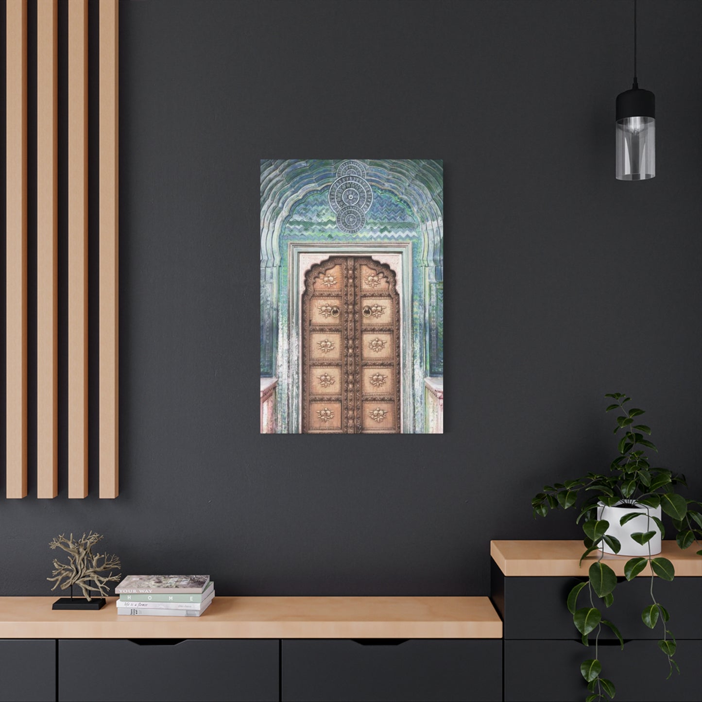 Door With Blue Accents Architecture Moroccan Wall Art & Canvas Prints