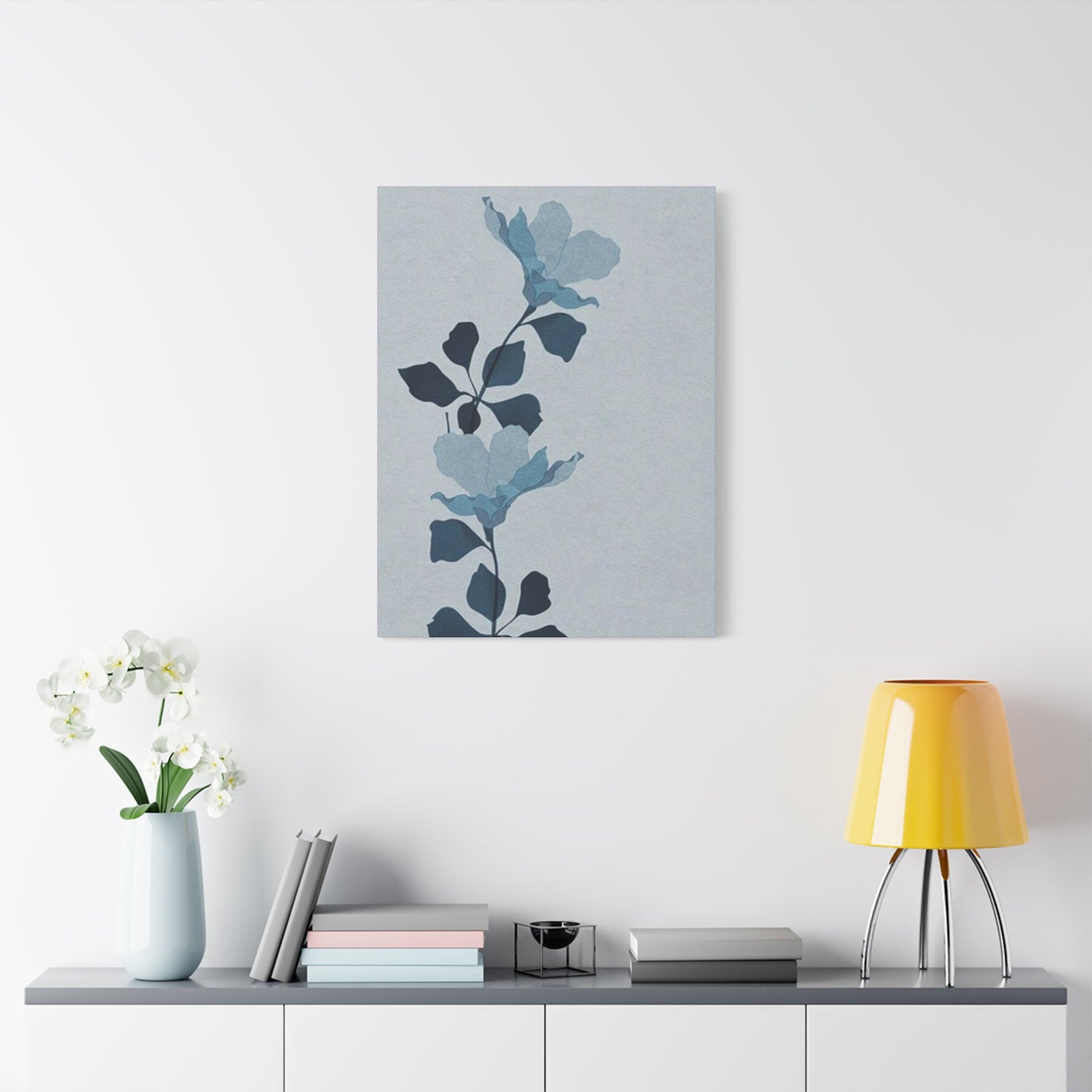 Blue Leaves Entryway Wall Art & Canvas Prints