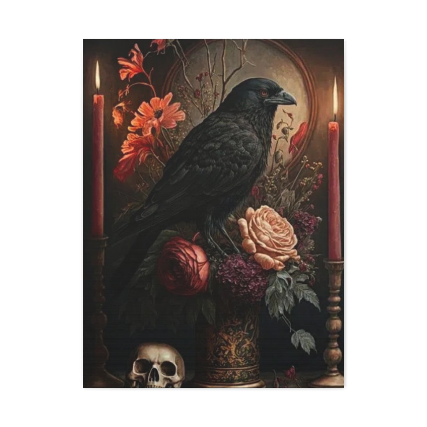 Scary Crow Halloween Wall Art & Canvas Prints