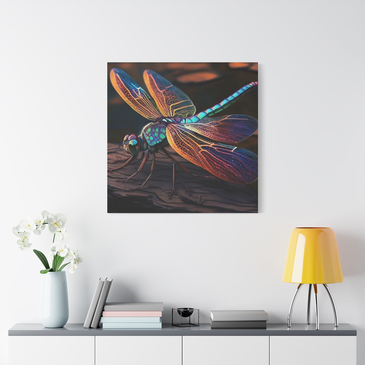 Colorful Dragonfly Candid Wall Art & Canvas Prints