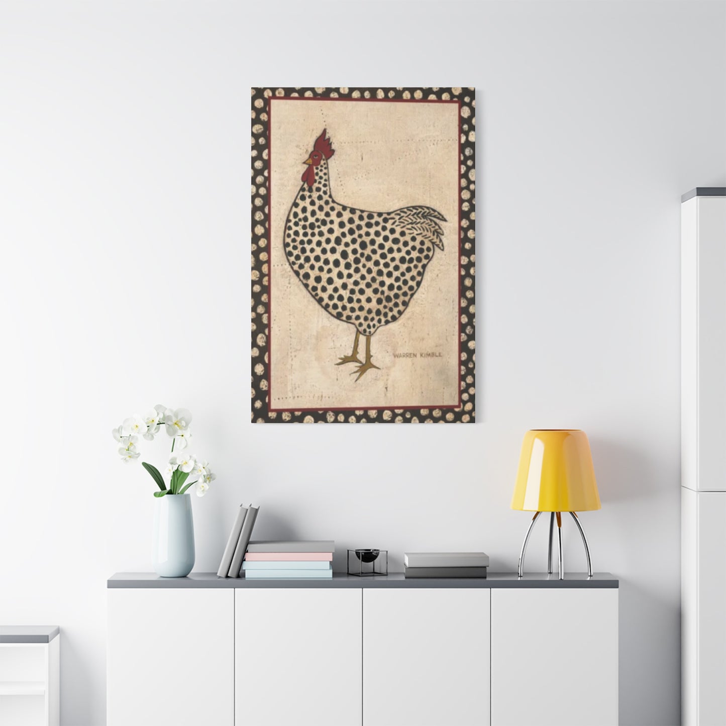 Chicken Drawing Kimble Warren Wall Art & Canvas Prints