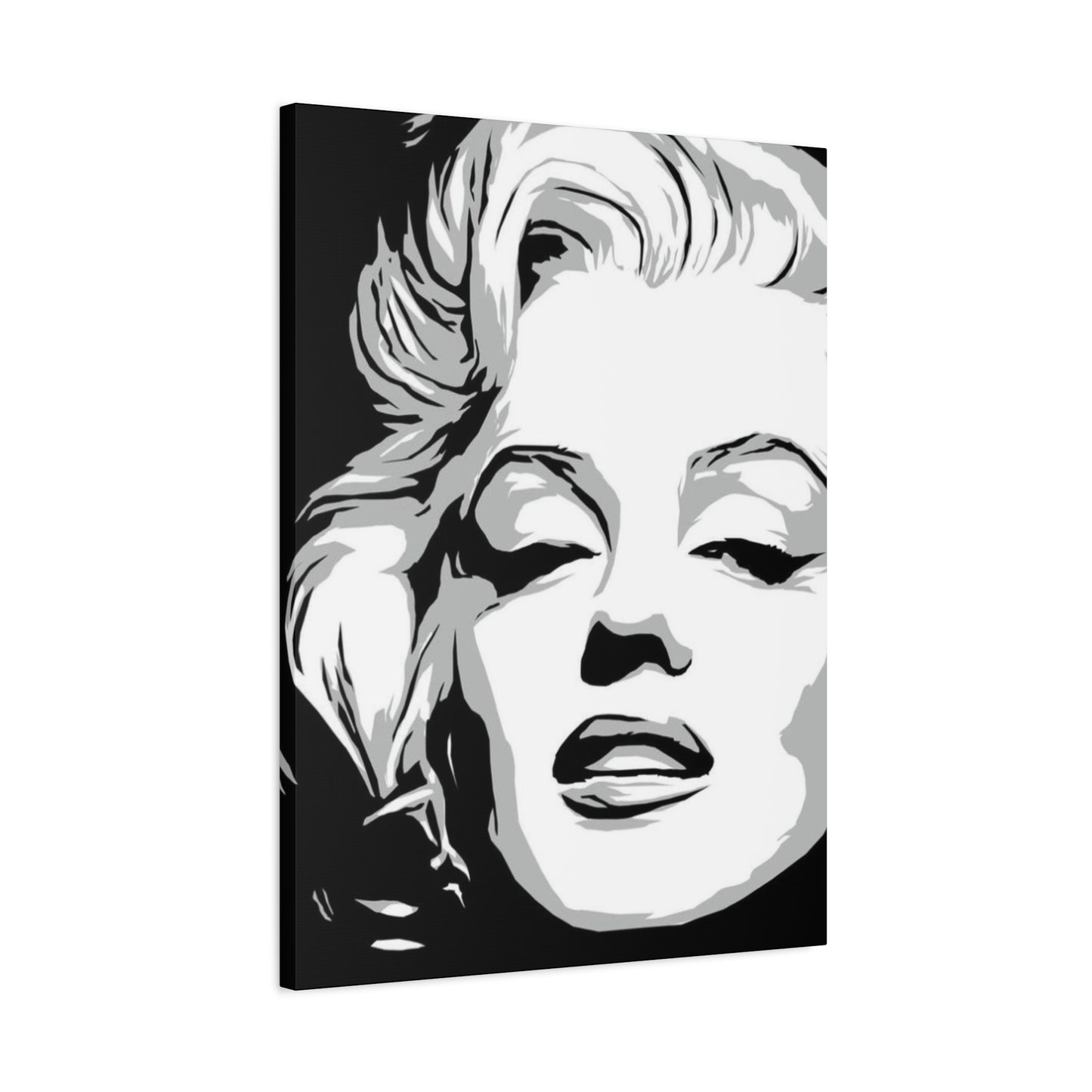 Monochrome Beautiful Marilyn Monroe Drawing Wall Art & Canvas Prints