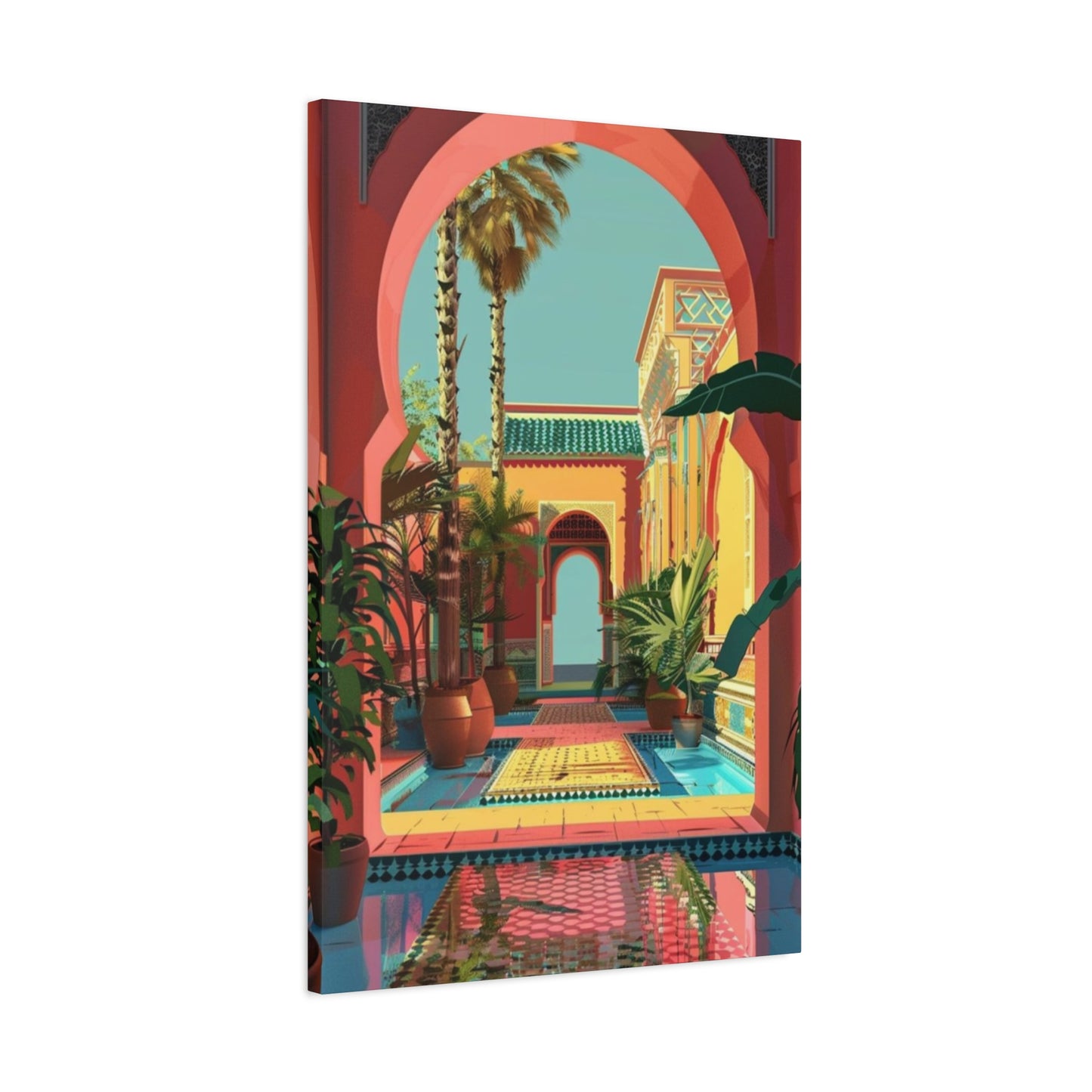 Red & Yellow Architecture in Moroccan Wall Art & Canvas Prints