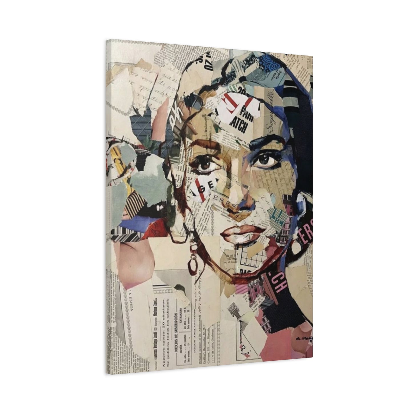 Indian Women Abstract Mixed Media Wall Art & Canvas Prints