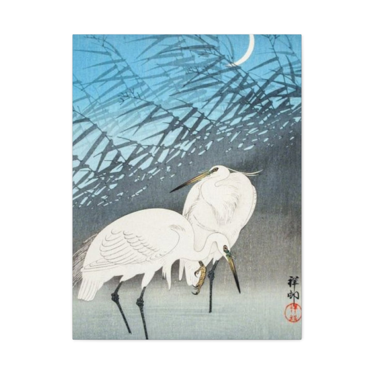 Herons & Moon Wall Art & Canvas Prints