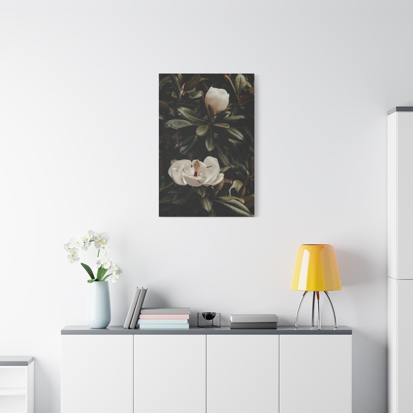 White Magnolia Flower Painting Wall Art & Canvas Prints