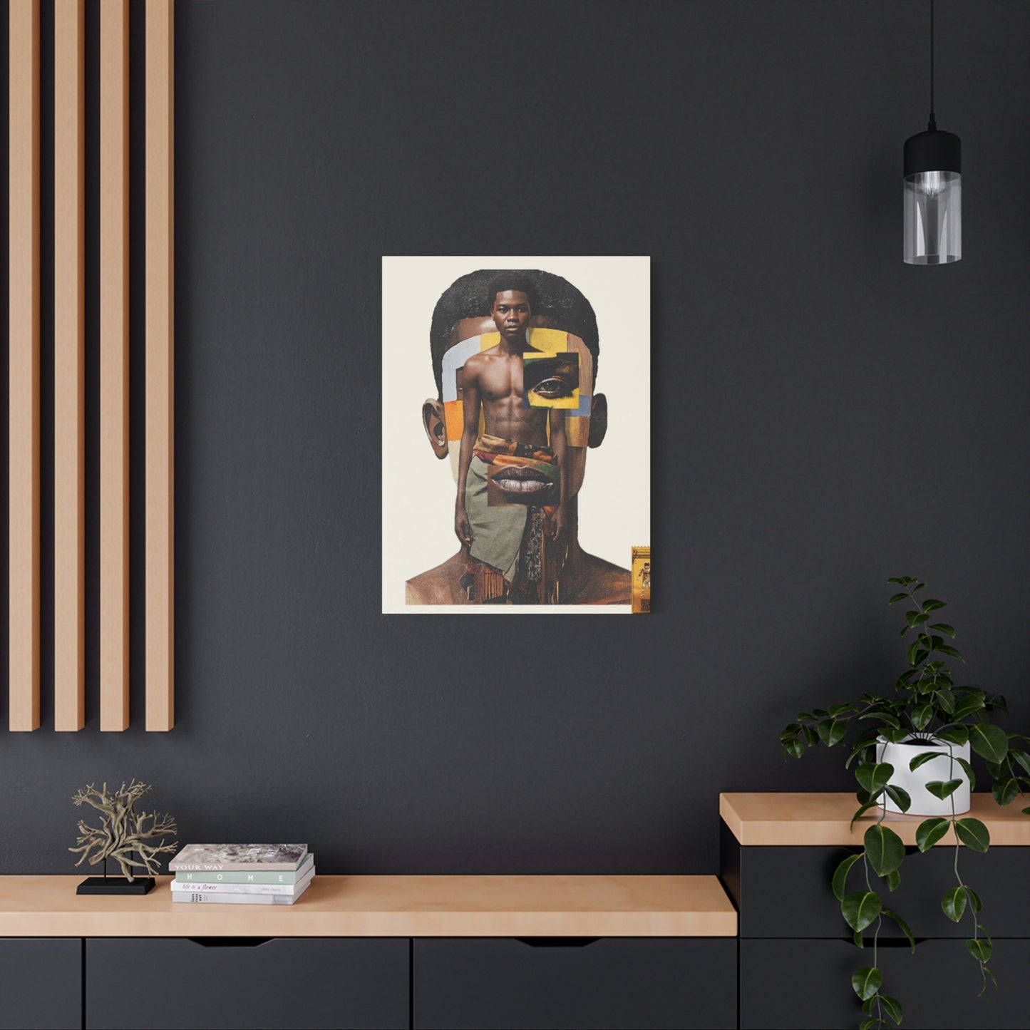 African Boy Mixed Media Wall Art & Canvas Prints