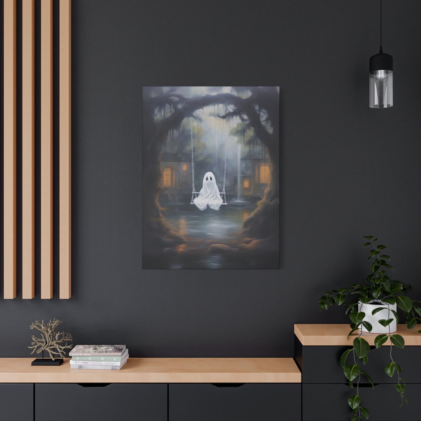 Halloween Scary Swing Painting Wall Art & Canvas Prints