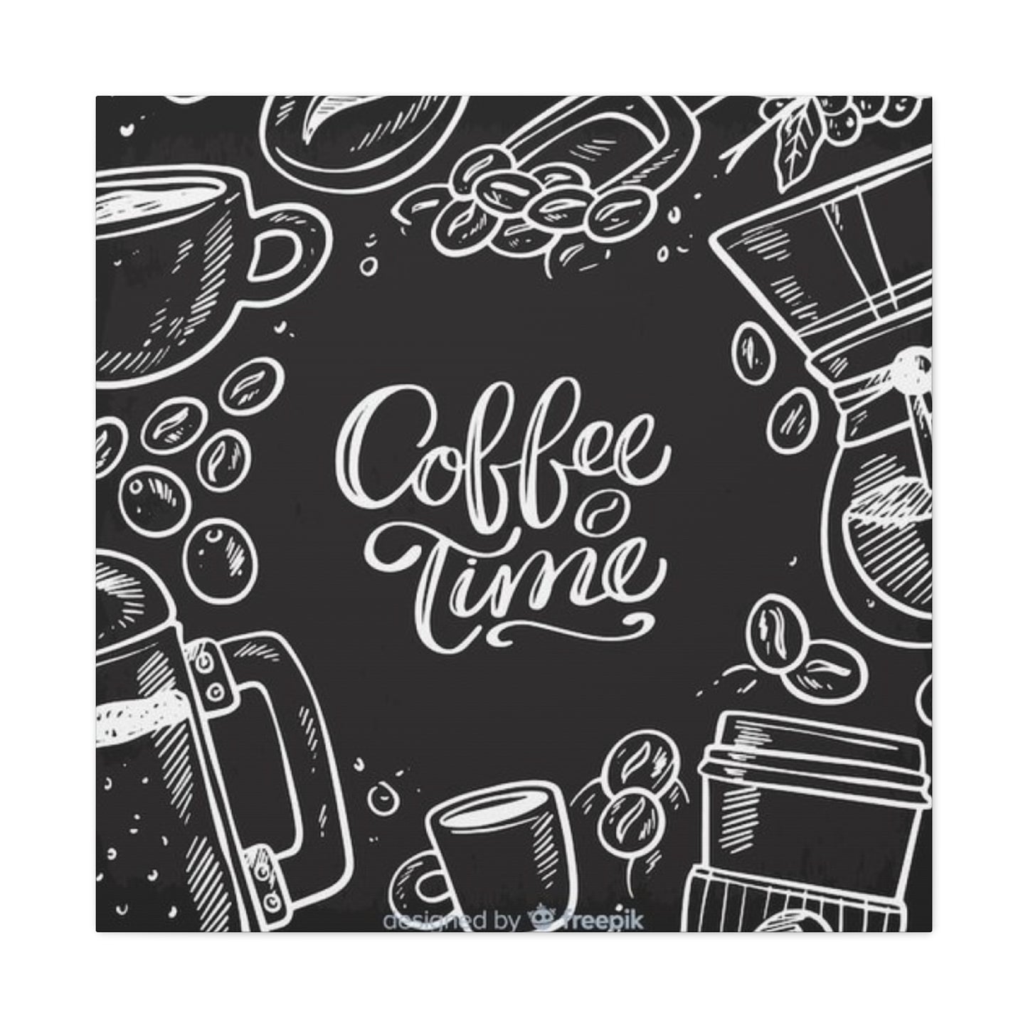 Coffee Time Chalkboard Wall Art & Canvas Prints