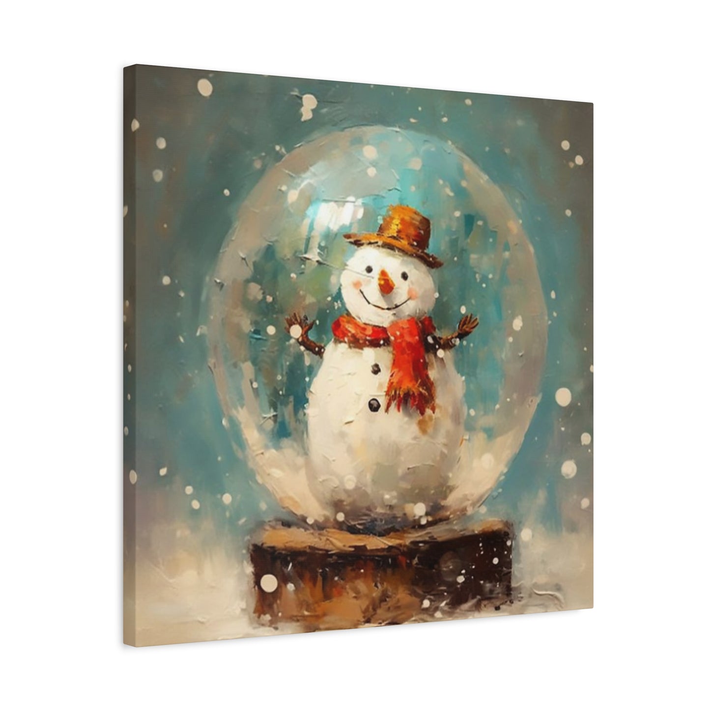 Snowman Snow Globe Wall Art & Canvas Prints