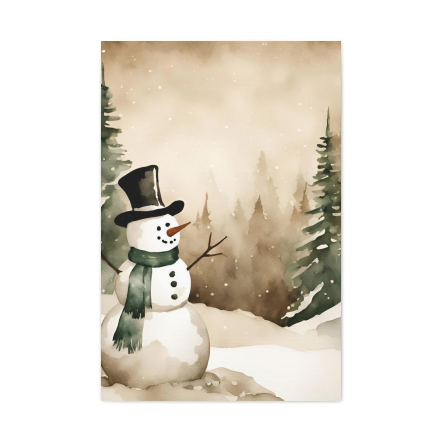 Happy Snowman Wall Art & Canvas Prints