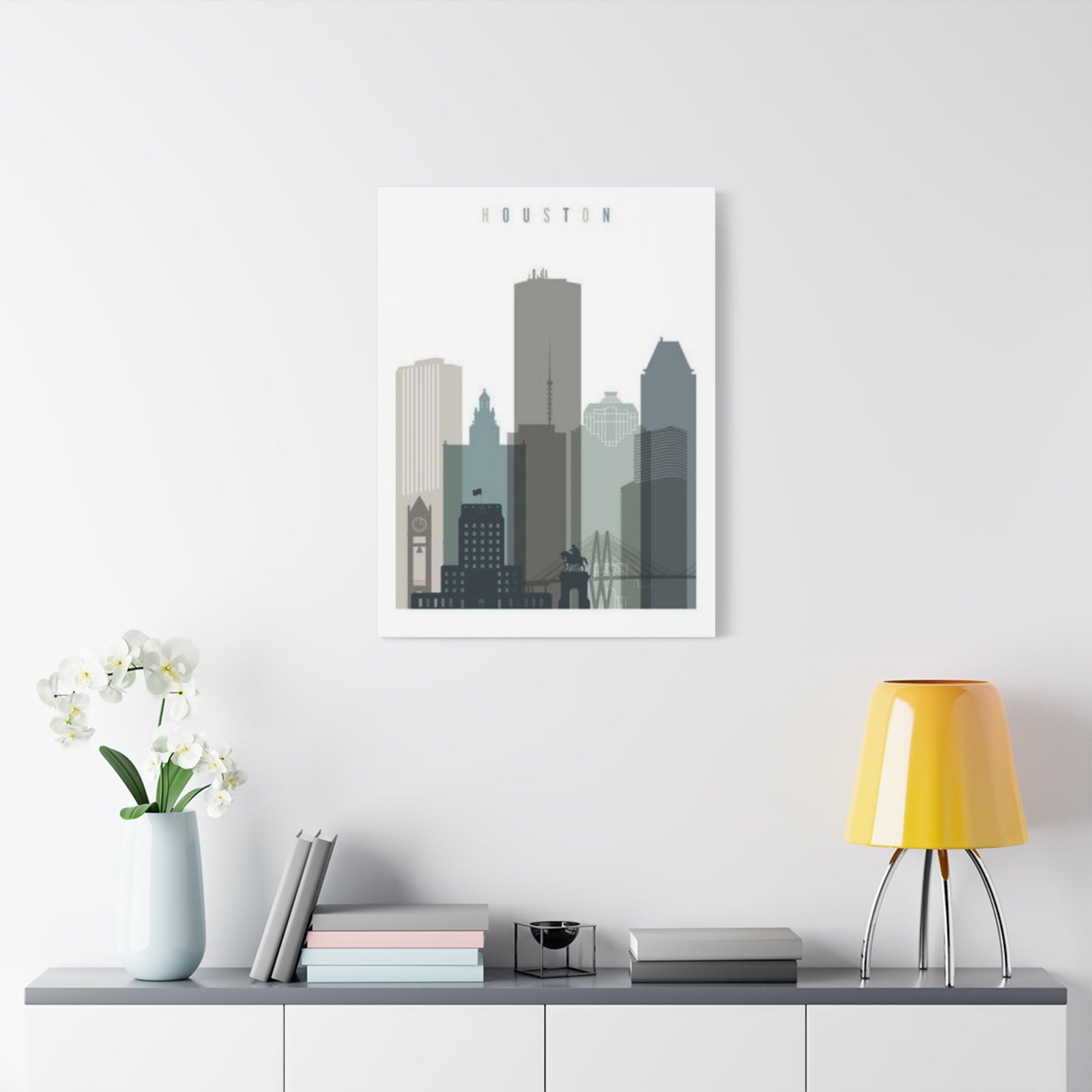 Houston Skyline Painting Wall Art & Canvas Prints