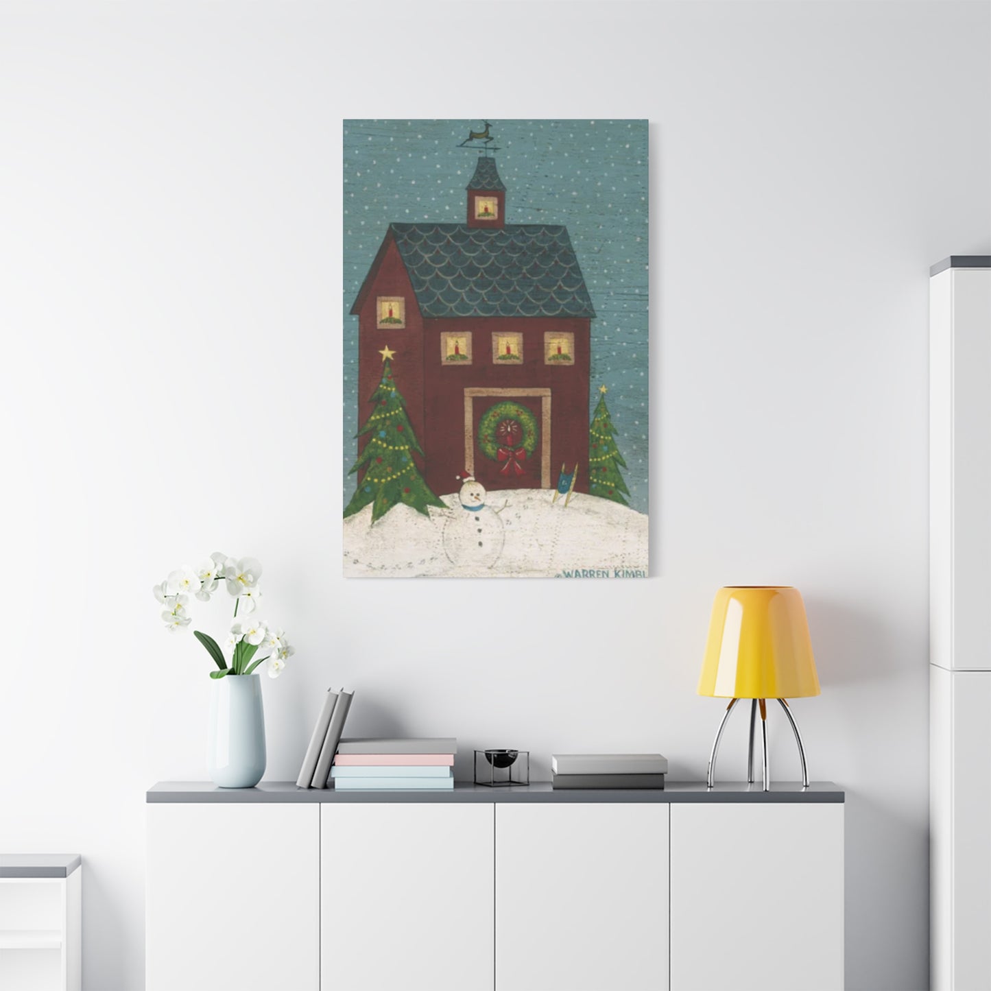 Christmas House Kimble Warren Wall Art & Canvas Prints