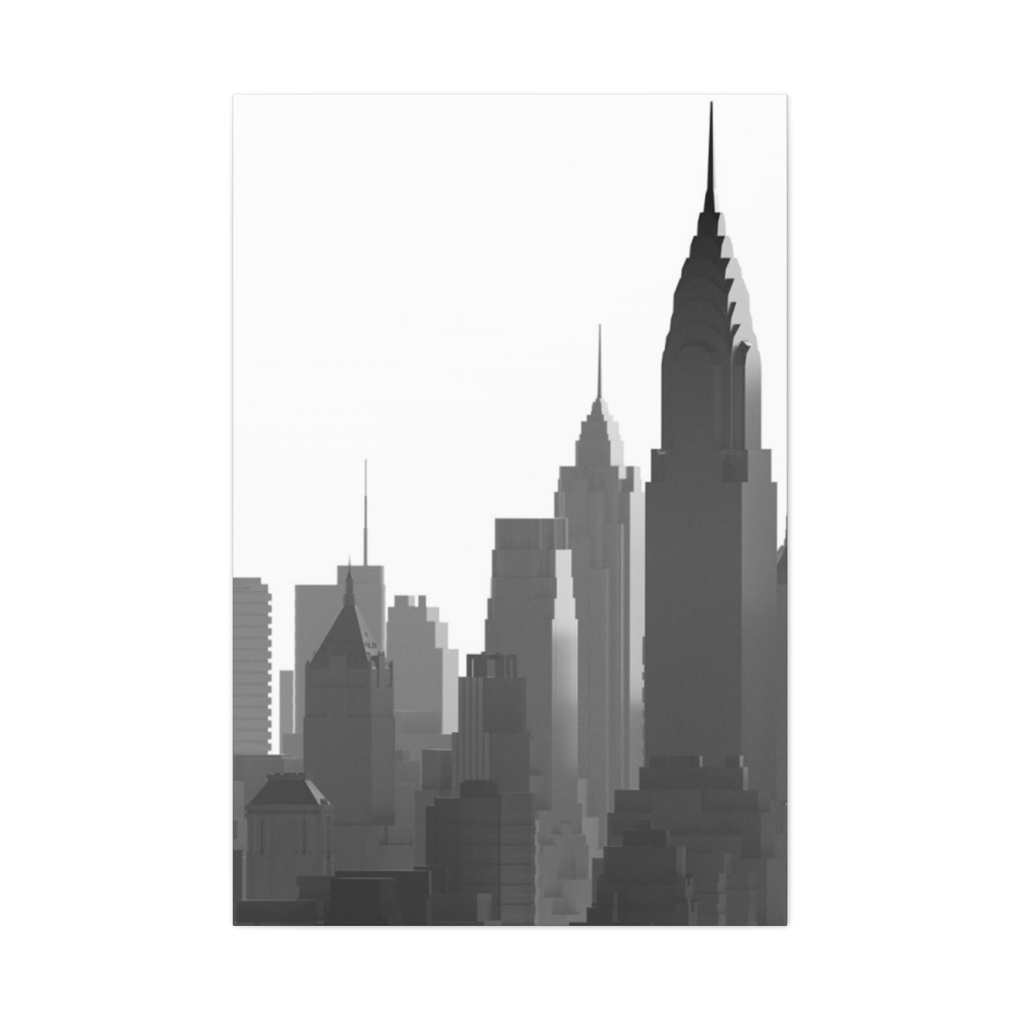 Monochrome City Skyline NYC Skyline Wall Art & Canvas Prints