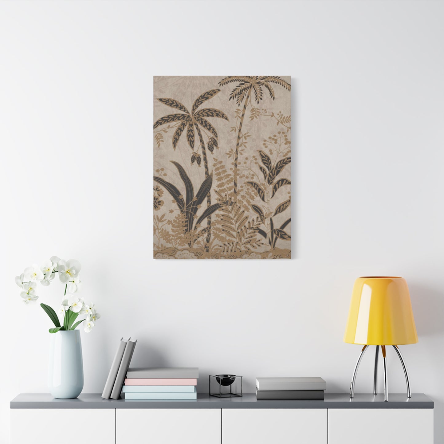 Brown Color Small Palm Tree Wall Art & Canvas Prints