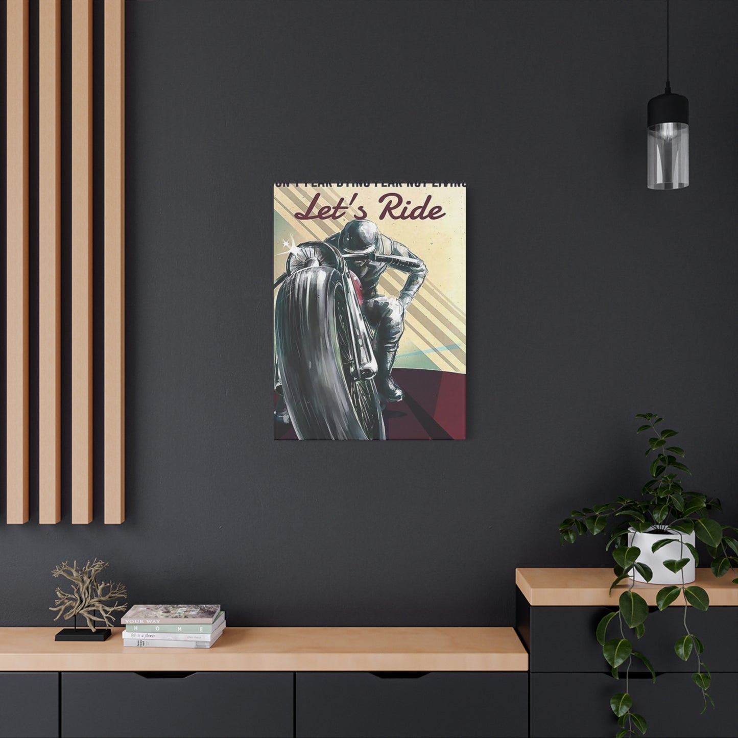 Let's Ride Poster Motorcycle Wall Art & Canvas Prints