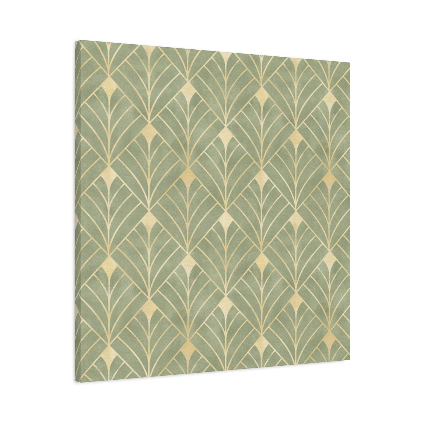 Light Olive Green Pattern Painting Wall Art & Canvas Prints