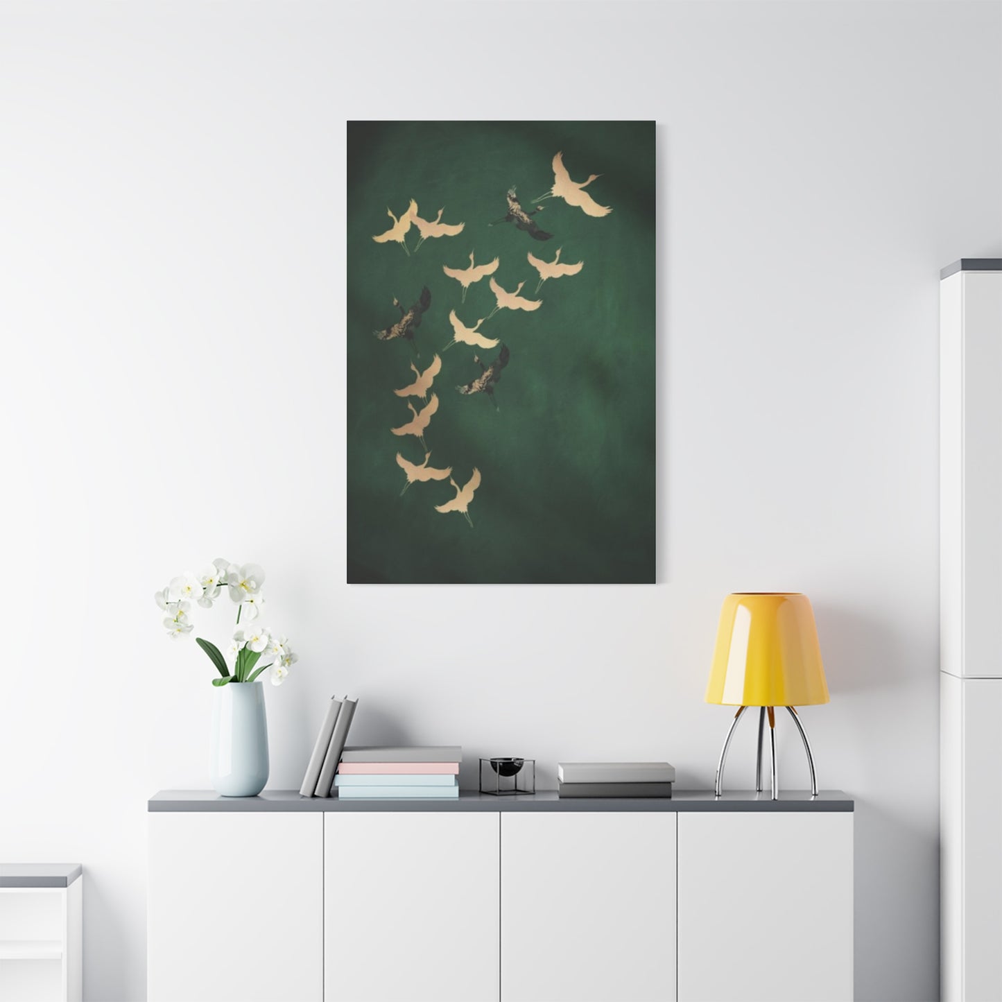 Golden Birds Flying Wall Art & Canvas Prints