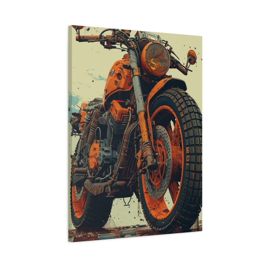 Orange Bike Poster Motorcycle Wall Art & Canvas Prints