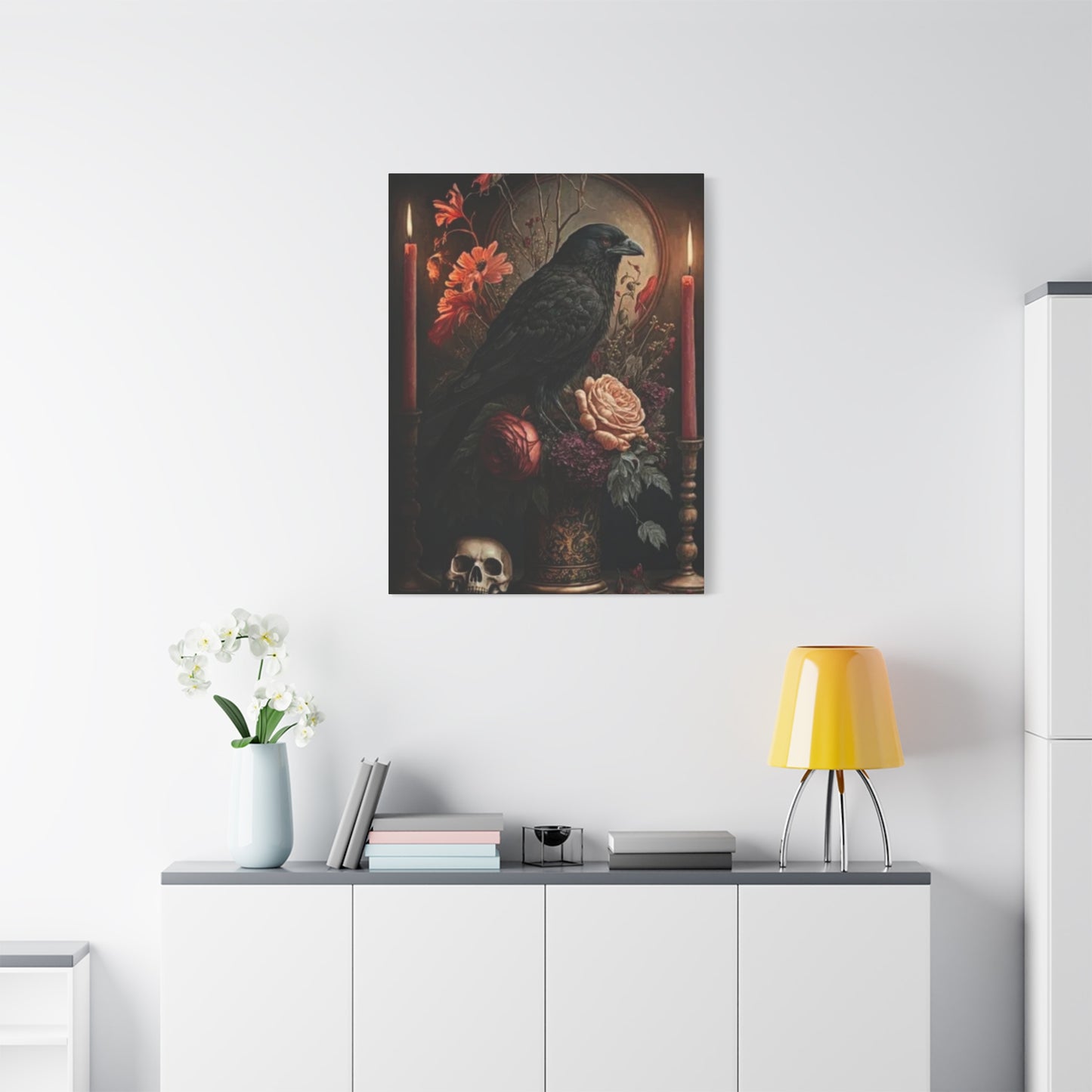 Scary Crow Halloween Wall Art & Canvas Prints