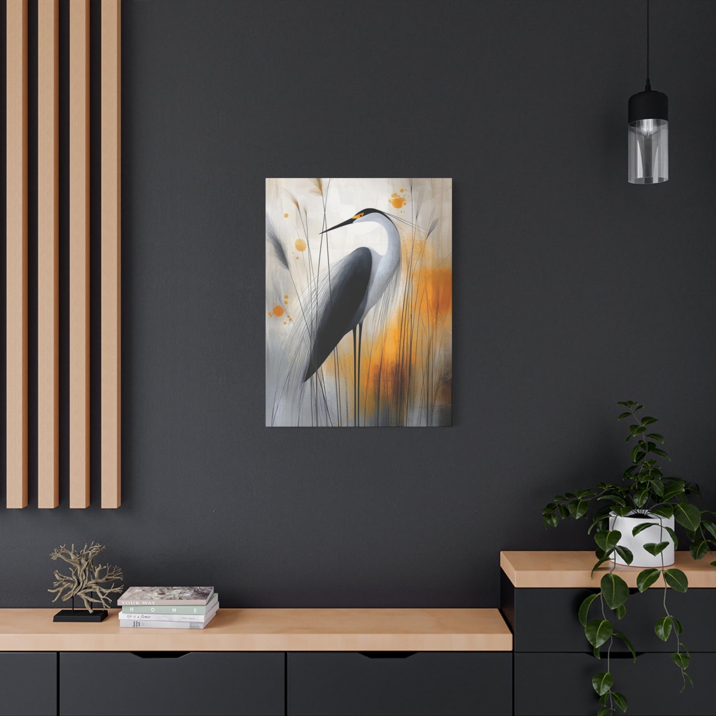 Beautiful Herons Drawing Wall Art & Canvas Prints