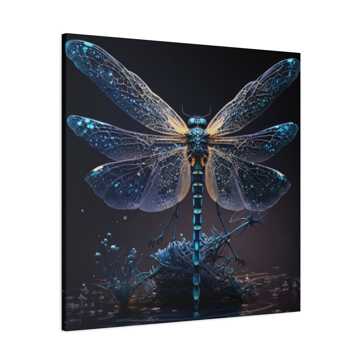 Dark Theme Dragonfly Wall Art & Canvas Prints