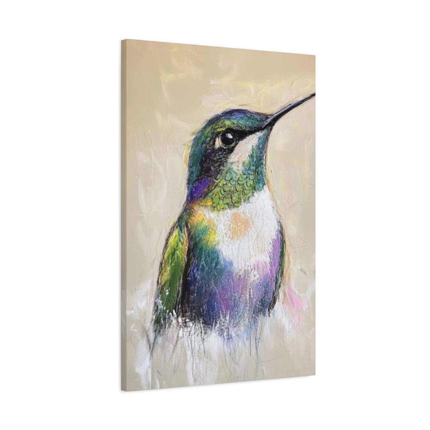 Humming Bird Candid Painting Wall Art & Canvas Prints