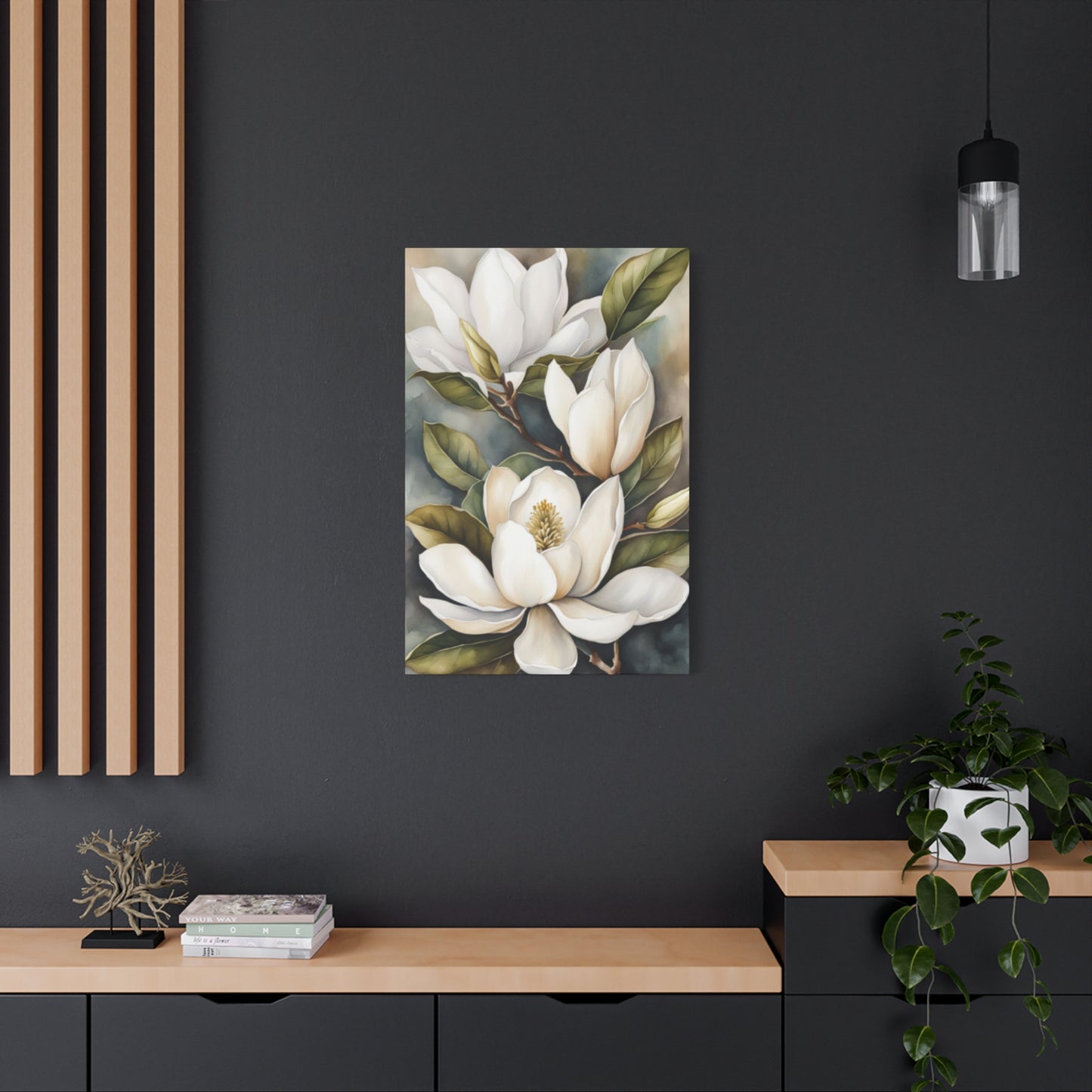 White Magnolia Flower Plant Wall Art & Canvas Prints