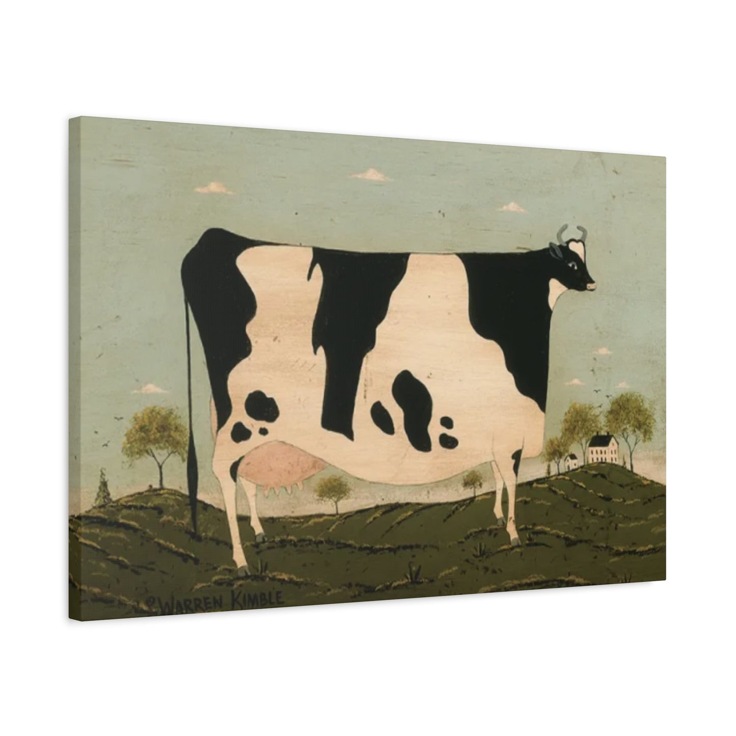 Black And White Cow Kimble Warren Wall Art & Canvas Prints