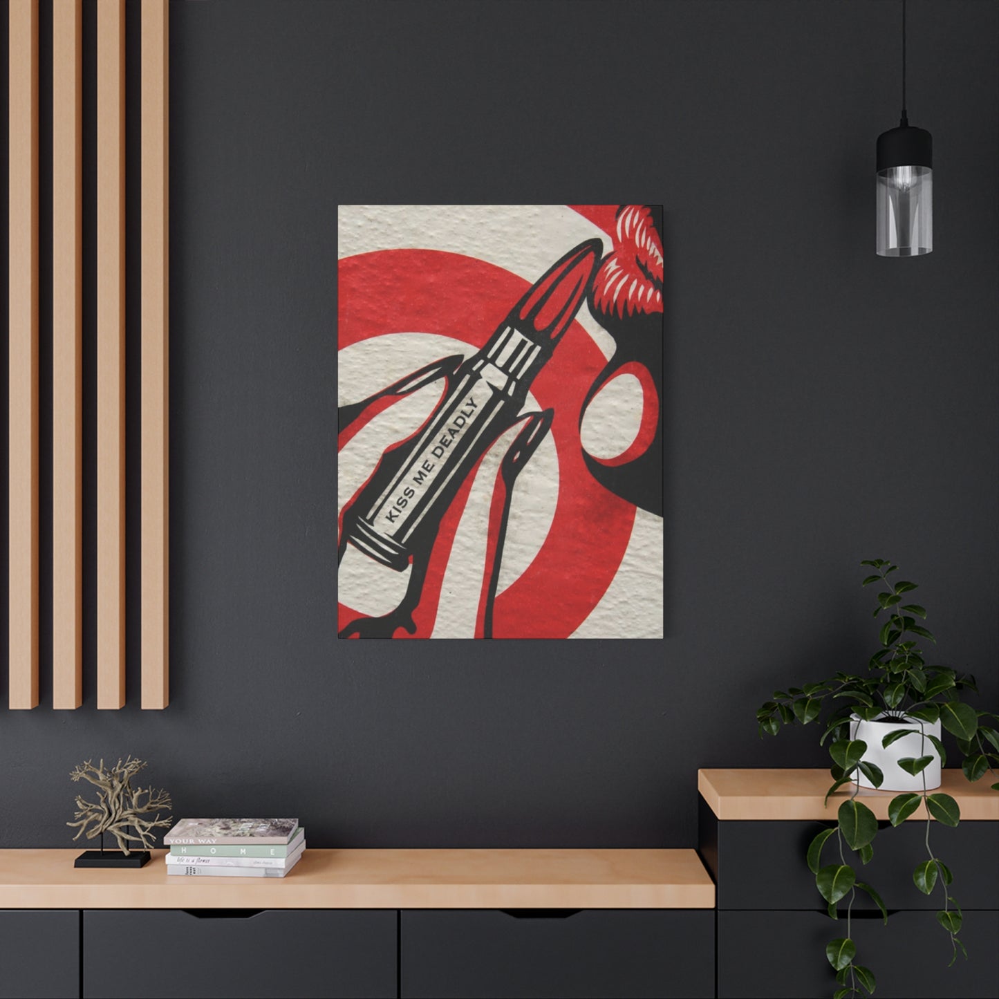 Kiss Me Deadly Lips Wall Art & Canvas Prints