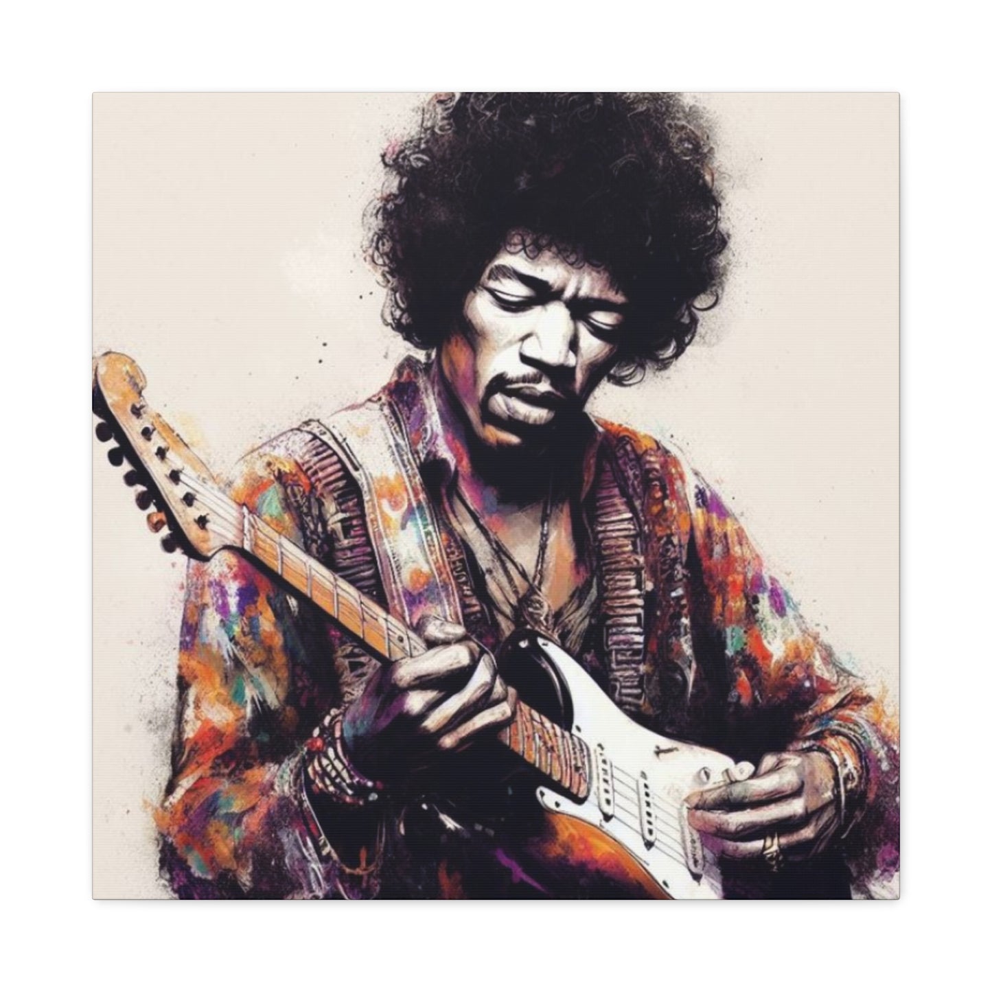 Jimi Hendrix Colorful Poster Wall Art & Canvas Prints