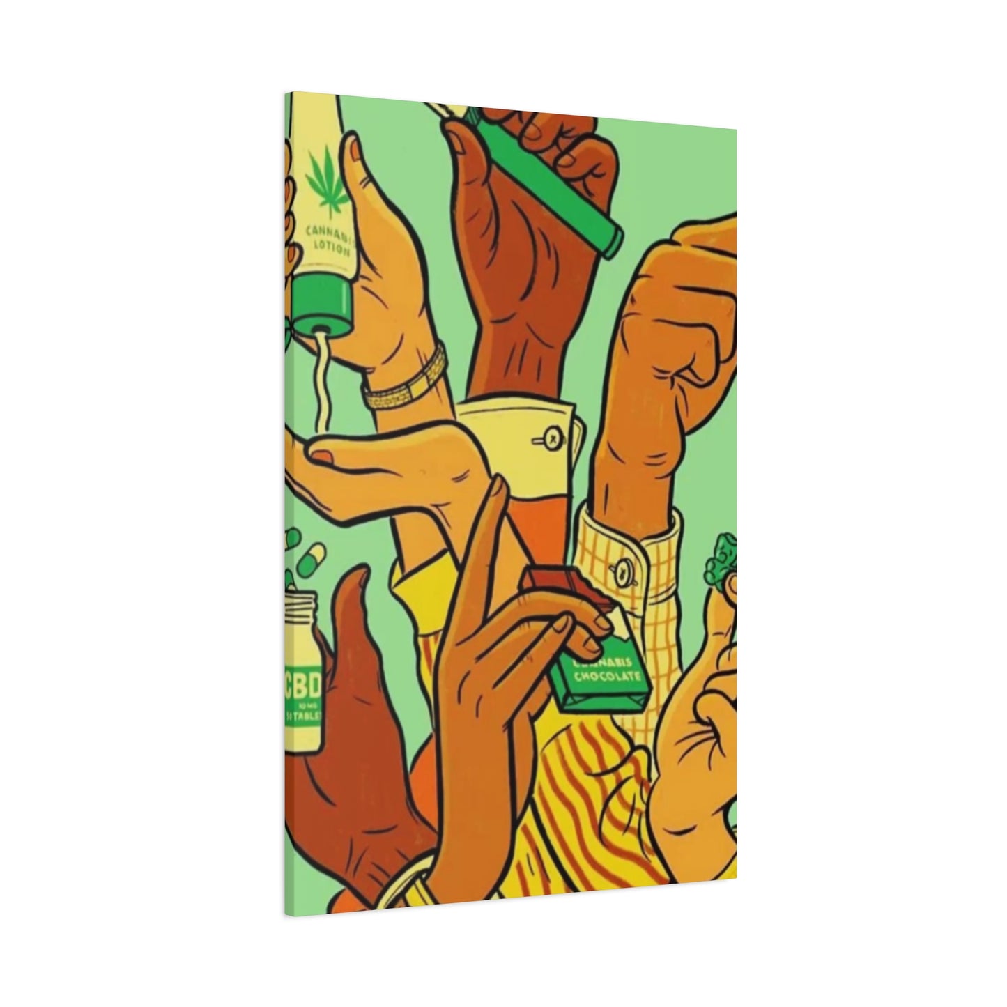 Colorful Cannabis Chocolate Box Marijuana Wall Art & Canvas Prints