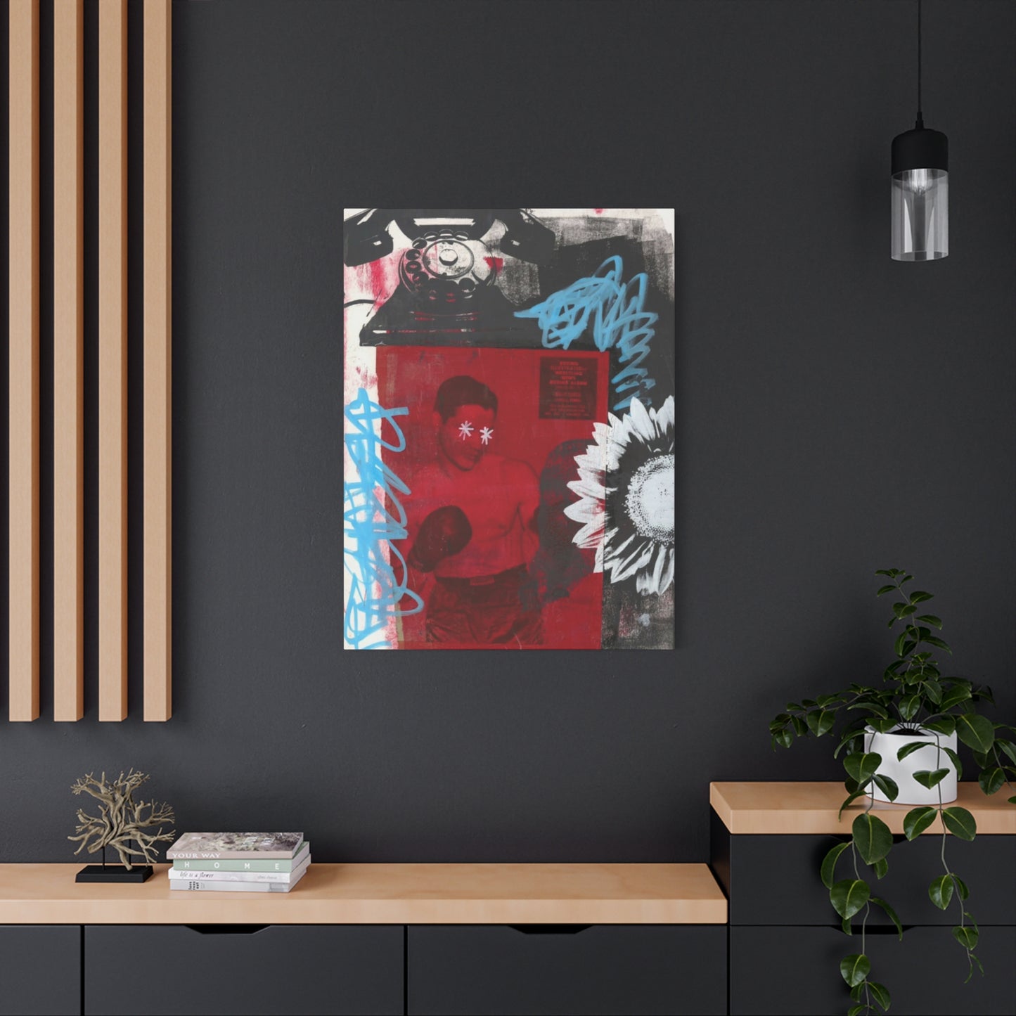 Boxing And Telephone Mixed Media Wall Art & Canvas Prints